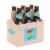 Big Dot of Happiness Holly Jolly Penguin Holiday Christmas 6 Beer Bottle Labels & 1 Carrier Perspective: back