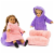 Playtime by Eimmie Puffy Plush Sleepover 18 Inch Doll Outfit with 2 Plush Chairs Perspective: back