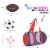 Neliblu 3 Sports Balls Set - 5  Baseball, 5  Soccer, 8  Football in Carry Bag Perspective: back