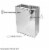 Medium Metallic Silver Paper Gift Bags with Metallic Handles, Party Favor Bags Perspective: back