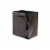 Extra Small Black Hologram Gift bags with Handles, Designer Solid Black Paper Gift Wrap Bags Perspective: back