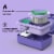 Omie OmieBox UP - Insulated Bento Lunch Box + 12 oz Thermos - Galaxy Purple Perspective: back