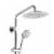 PULSE ShowerSpas SeaBreeze Chrome Shower System Perspective: back