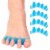 ZenToes 4 Silicone Toe Spacers Correct Toe Alignment, Bunion, Hammertoe Straighteners - Blue Perspective: back