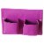 Balcony/Rail felt planter 4 Pocket Purple x3 Perspective: back