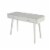 Viola 44  Rectangular Italian Carrara White Marble Writing Desk with White Legs Perspective: back