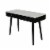 Viola 44  Rectangular Italian Carrara White Marble Writing Desk with Black Legs Perspective: back