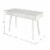 Viola 44  Rectangular Italian Carrara White Marble Writing Desk with White Legs Perspective: back