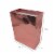 Large Rose Gold Foil Gift bags with Handles, Designer Solid Rose Gold Paper Gift Wrap Bags Perspective: back
