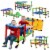 Funphix Wheelies Buildable Play Structure Set with Wheels Perspective: back