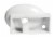 ALFI 17  Small Wall Mounted Porcelain Sink with Faucet Hole Perspective: back