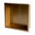 ALFI brand ABNP1616-BG 16 x 16 Brushed Gold PVD Steel Square Single Shelf Shower Niche Perspective: back
