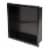 ALFI brand ABNP1616-BB 16 x 16 Brushed Black PVD Steel Square Single Shelf Shower Niche Perspective: back
