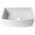 ALFI Brand ABFC3020-W White  Curved Apron 30  x 20  Single Bowl Fireclay Farm Sink with Grid Perspective: back