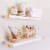 Willow & Grace Noelle 36 Inch Floating Wood Wall Mount Shelves, White, Set of 2 Perspective: back