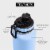 BOZ Stainless Steel Water Bottle XL (1 L / 32oz) Wide Mouth (Light Blue) Perspective: back