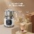 Maestri House 21 Ounce Detachable Smart Touch Digital Milk Frother Pot, White Perspective: back