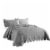MarCielo 100% Cotton Oversized Bedspread Quilt Set Embroidery TK Perspective: back