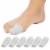 ZenToes 6 Pack Gel Toe Caps - Cushions and Protects Big Toes from Rubbing - (Large, White) Perspective: back