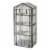 VT Nursery - 4 Tier Wooden Greenhouse FSC 100% Gray Wash (with PE cover) Perspective: back