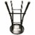 Plastic Development Group ST01 Extremely Portable Black Folding Padded Bar Stool Perspective: back
