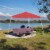 Z-Shade 10 x 10 Foot Push Button Lock Angled Leg Instant Shade Canopy Tent, Red Perspective: back