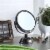 ORE International 5.5  Metal Make-Up Mirror with x5 magnification in Black Perspective: back
