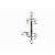 ORE International LB-1717 16 in. Single Pot Cast-Iron Crest Wall Planter Decor Perspective: back