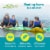 Aqua Lily Pad 20 Ft Bullfrog Water Playground Floating Foam Island, Green/Yellow Perspective: back