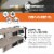 Disc-O-Bed X Large Cam-O-Bunk Benchable Double Cot with Storage Organizers, Tan Perspective: back