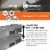 Disc-O-Bed XL Outfitter Bench Double Cot Camping Bunk with Organizers, Grey Perspective: back