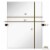 Hamilton Hills 30x40inch Bronze Pivot Mirror with Wall Brackets Perspective: back