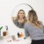 Hamilton Hills 24  Silver Round Mirror | Brushed Metal Framed Classic Design Perspective: back