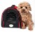 Pet Life Airline Approved Folding Zippered Sporty Mesh Pet Carrier Perspective: back