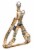 Touchdog Caliber Designer Embroidered Fashion Pet Dog Leash And Harness Combination Perspective: back