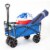 Seina Manual Steel Frame Folding Beach Wagon - Blue/Gray Perspective: back