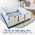 EZwhelp EZclassic 48 x 48 Puppy Dog Whelping Box Playpen w/Rails & Liner, Gray Perspective: back