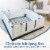 EZwhelp EZclassic 48 x48 Puppy Dog Whelping Box Playpen w/Rails & Liner, Black Perspective: back