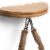 Bamboo Toilet Paper Holder w/ Rope and Shelf Perspective: back
