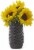The Amaranth Vase - 7.5  Smarter Vase for Floral Care in Black Perspective: back