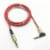 3.5mm Male to M Aux Cable Cord L-Shaped Right Angle Car Audio Headphone Jack (Red) Perspective: back