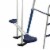 XDP Recreation Playground Galore Outdoor Swing Set with Glider, 3 Swings & Slide Perspective: back
