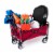 Seina Steel Compact Collapsible Folding Outdoor Portable Utility Cart - Red Perspective: back
