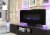 Muskoka Curved Front Wall Mount Glass Fireplace - Black Perspective: back