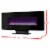 Muskoka Curved Front Wall Mount Electric Glass Fireplace - Black Perspective: back