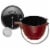 Staub Cast Iron 1-qt Round Tea Kettle - Grenadine Perspective: back