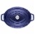 Staub Cast Iron Oval Cocotte, Dutch Oven, 5.75-quart, serves 5-6, Made in France, Dark Blue Perspective: back