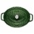 Staub Cast Iron Oval Cocotte, Dutch Oven, 5.75-quart, serves 5-6, Made in France, Basil Perspective: back