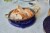 Staub Cast Iron 9-inch Round Lilly Trivet - Dark Blue Perspective: back