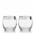Chrome Rim Crystal Tumblers by Viski® Perspective: back